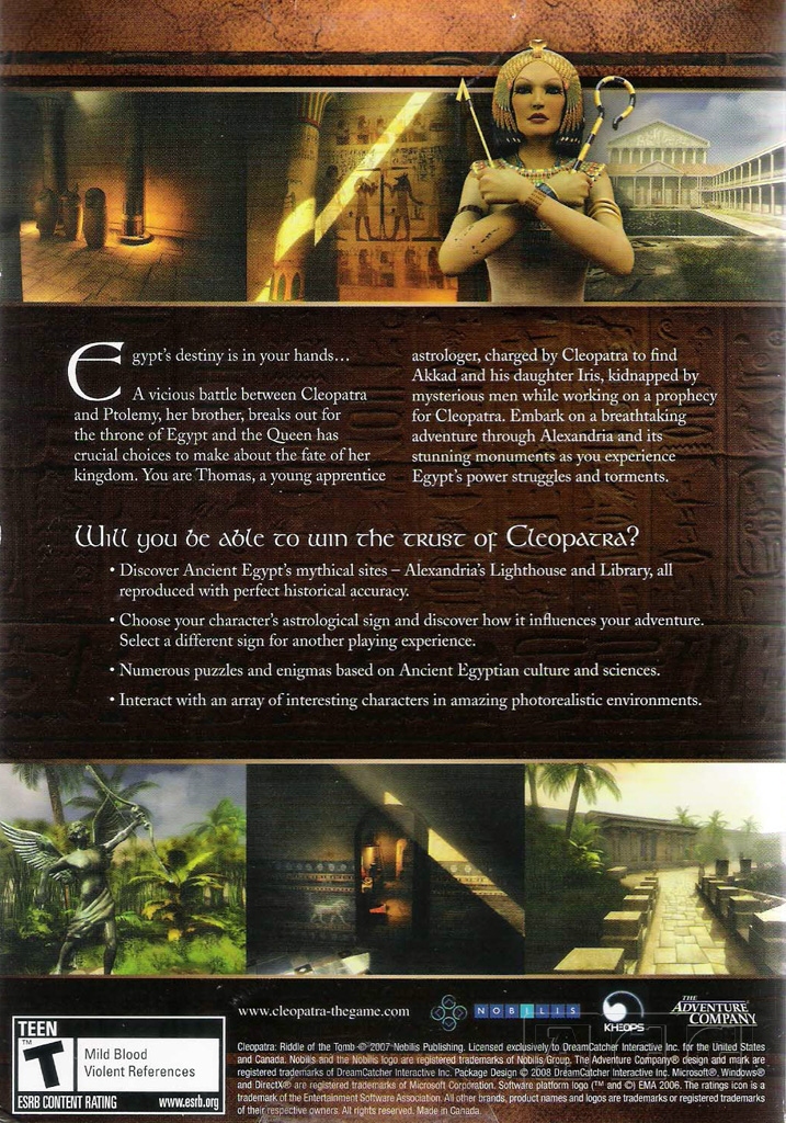 Cleopatra: Riddle of the Tomb Cleopatra: Riddle of the Tomb