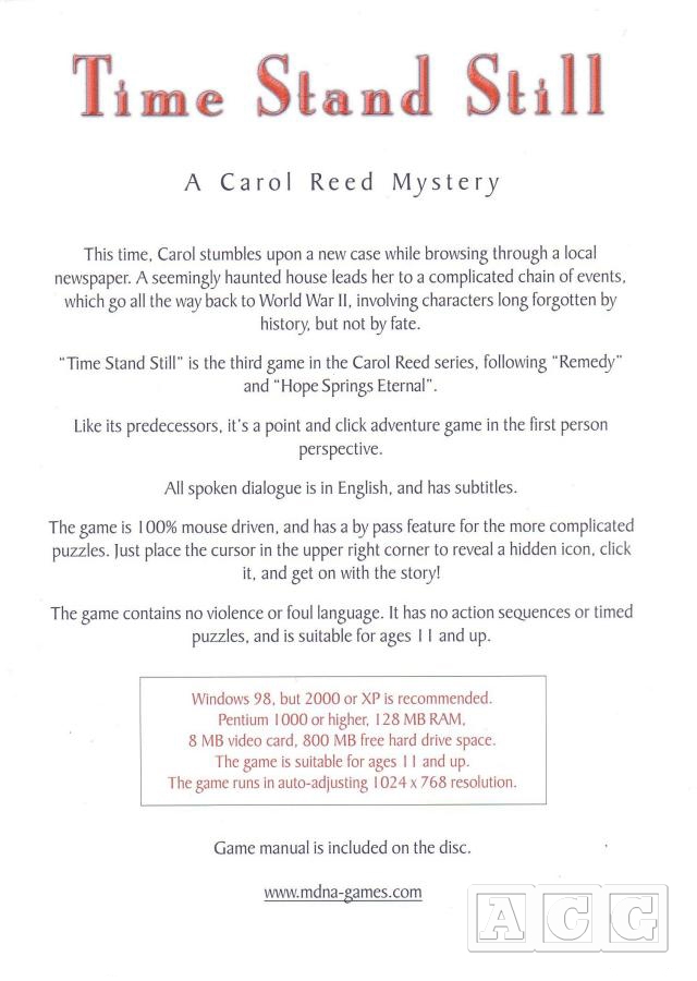 Time Stand Still: A Carol Reed Mystery